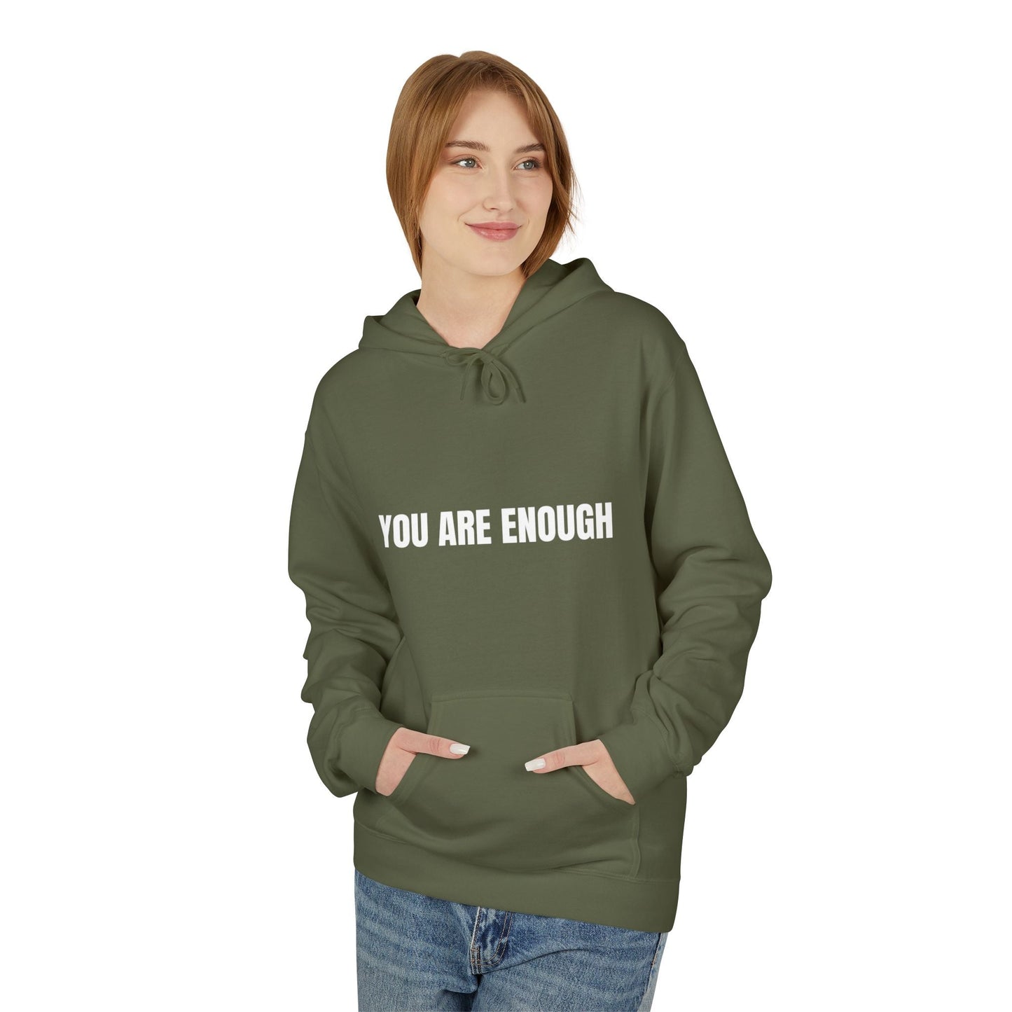 You Are Enough Hoodie – Inspirational Front & Back Quote Unisex Hoodie - JennyCool