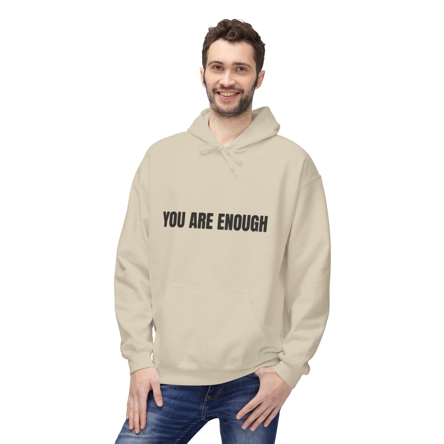 You Are Enough Hoodie – Inspirational Front & Back Quote Unisex Hoodie - JennyCool
