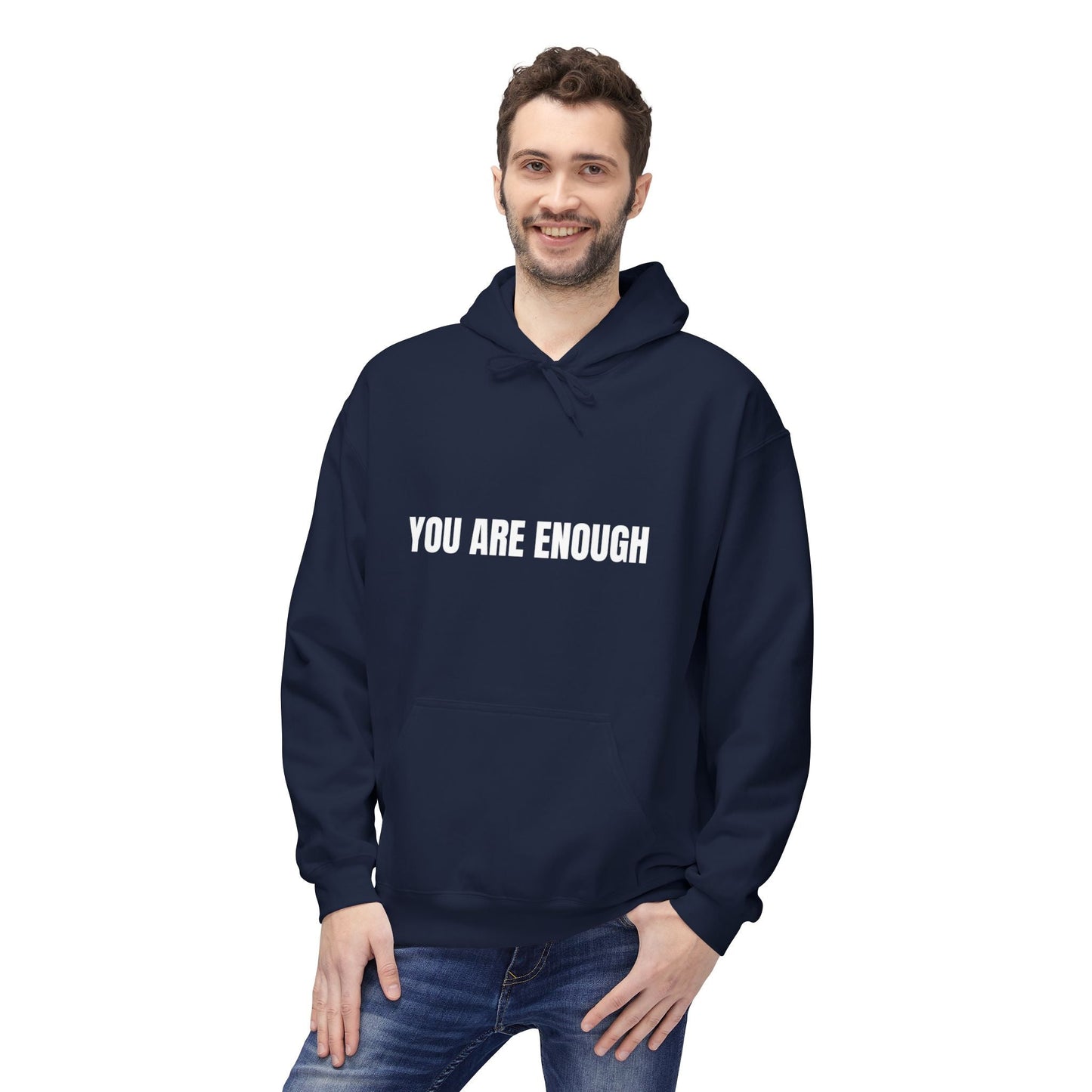 You Are Enough Hoodie – Inspirational Front & Back Quote Unisex Hoodie - JennyCool