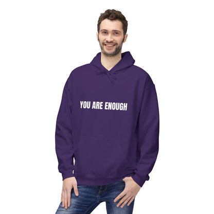 You Are Enough Hoodie – Inspirational Front & Back Quote Unisex Hoodie - JennyCool