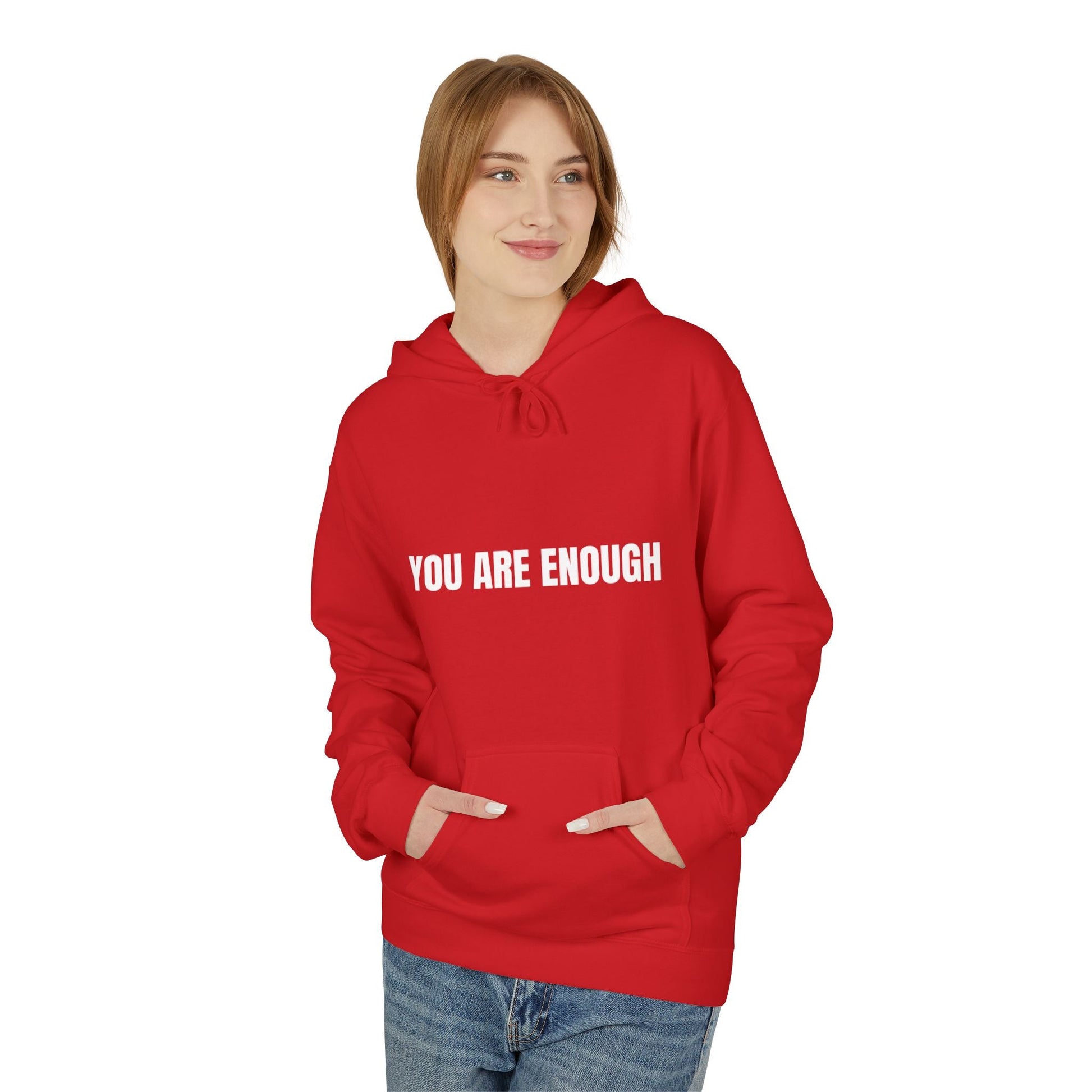 You Are Enough Hoodie – Inspirational Front & Back Quote Unisex Hoodie - JennyCool