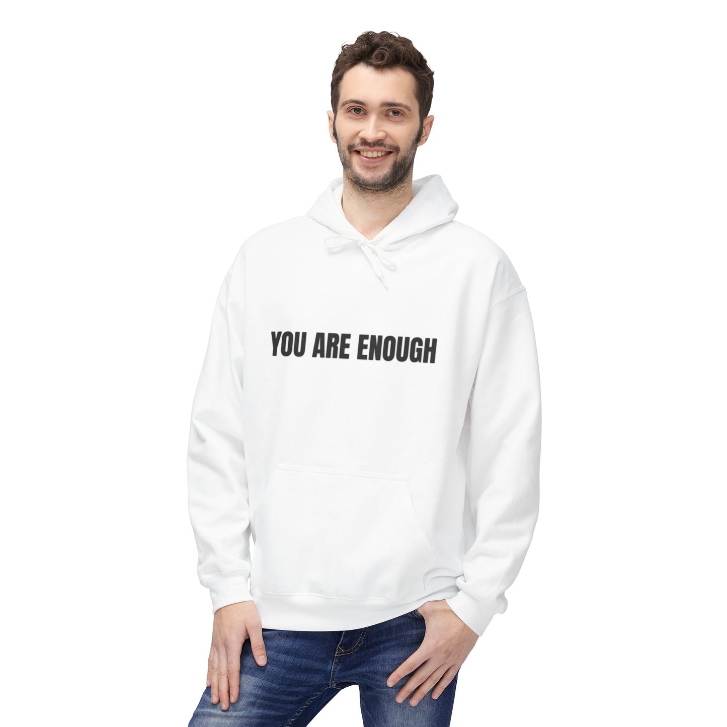 You Are Enough Hoodie – Inspirational Front & Back Quote Unisex Hoodie - JennyCool